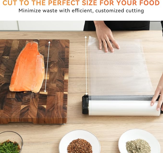 Wevac Vacuum Sealer Bags Rolls with Dispenser, 11"x50' (2 Pack) – Heavy Duty, Leakproof Food Storage for Sous Vide, Meal Prep & Freezer – Compatible with Food Saver