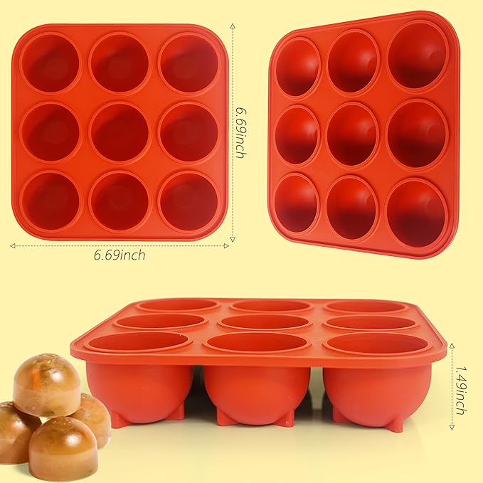 9-Cavity Silicone Frozen Dog Treat Mold for Woof Pupsicle & Power Chewer Pupsicle Large 25-75lbs,Reusable Frozen Dog Treat Tray Mold for Pupsicle Toy