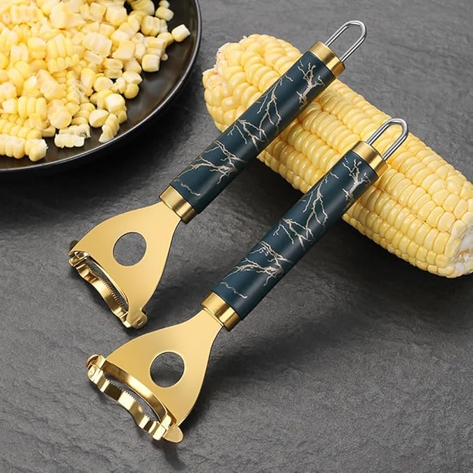 Latest Corn Peeler | Long-Handle Stainless Steel Kernel Remover | Fast, Labor-Saving & Safe | Easy-Clean Tool for Home, Restaurants & BBQs (CK-B(1Pcs))