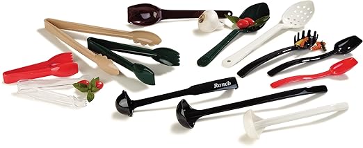 Carlisle FoodService Products 460603 Carly Salad Tong, 6" Salad Tong, Black, 1 Pack