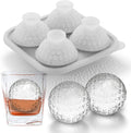 Nax Caki 3D Golf Ice Cube Tray, Large Golf Silicone Fun Shapes Whiskey Ice Mold with Funnel for Cocktails, Bourbon,Brandy, Whiskey Gifts for Men Black