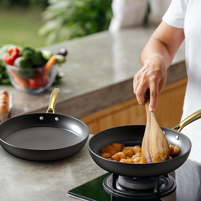 imarku Non Stick Frying Pans, 3 Pieces - 8 Inch, 10 Inch and 12 Inch Frying Pan, Professional Frying Pans Nonstick, Cast Iron Skillets, Nonstick Frying Pan with Stay Cool Handle, Best Birthday Gifts