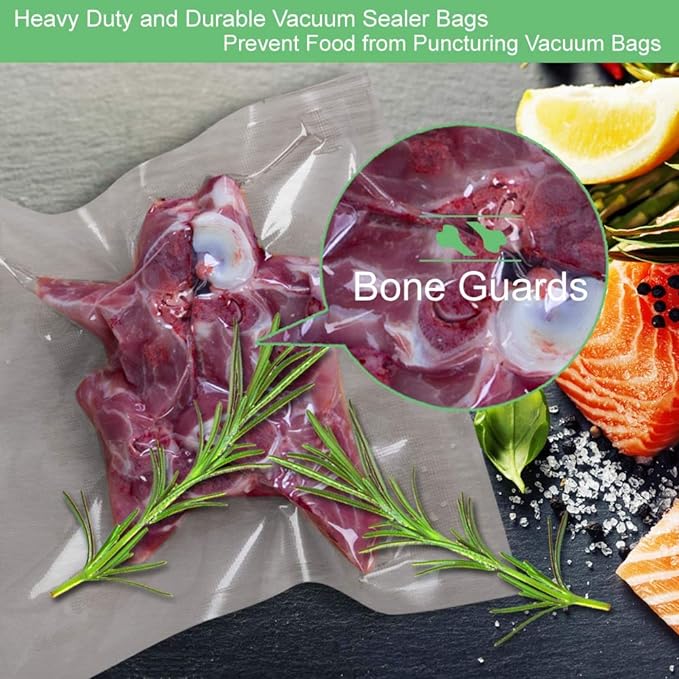 6 Pack 8"x20'(3Rolls) and11"x20' (3Rolls) Vacuum Sealer Bags Rolls with BPA Free and Heavy Duty,Commercial Grade Vacuum Seal Freezer Bags Rolls Compatible with Any Type Vacuum Sealer