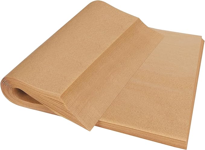 500 PCS Parchment Paper Sheets 12x16 Inch, Unbleached Parchment Paper for Baking, Non-Stick Precut Parchment Sheets for Baking Grilling Frying Steaming