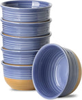 Hasense Porcelain Soup Bowls, 20 OZ Cereal Bowls Set of 6, Small Bowls for Kitchen, Great for Cereal, Snack, Rice, Soup, Ice Cream, Dessert, Dishwasher and Microwave Safe, Purple