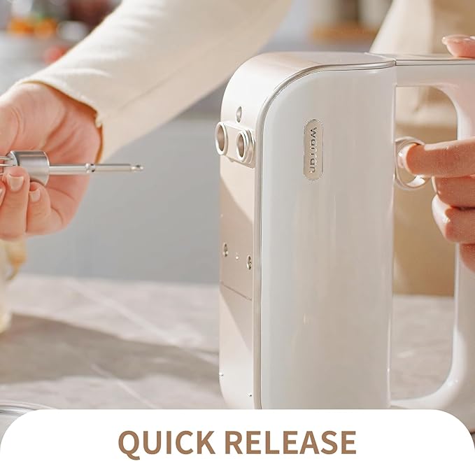 4-in-1 Electric Hand Mixer for Baking, Cooking and Coffee Drinks(Champagne Gold)