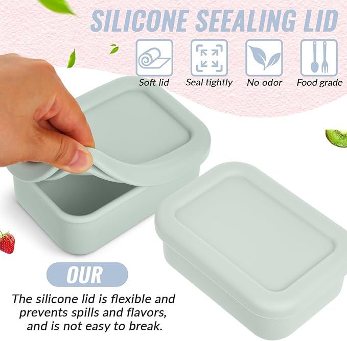 6 Packs 1 Cup Silicone Soup Freezer Molds with Lid Silicone Soup Freezer Trays Rectangle Reusable Food Preserving Tray Freezing Sauces Stews(Multiple Color)