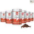 Illy Whole Bean Coffee, Colombia Medium Roast - Notes of Citrus and Red Fruits - 100% Arabica - Whole Beans - Pressurized Packaging Sealed for Freshness – 8.8oz Can (Pack of 6)