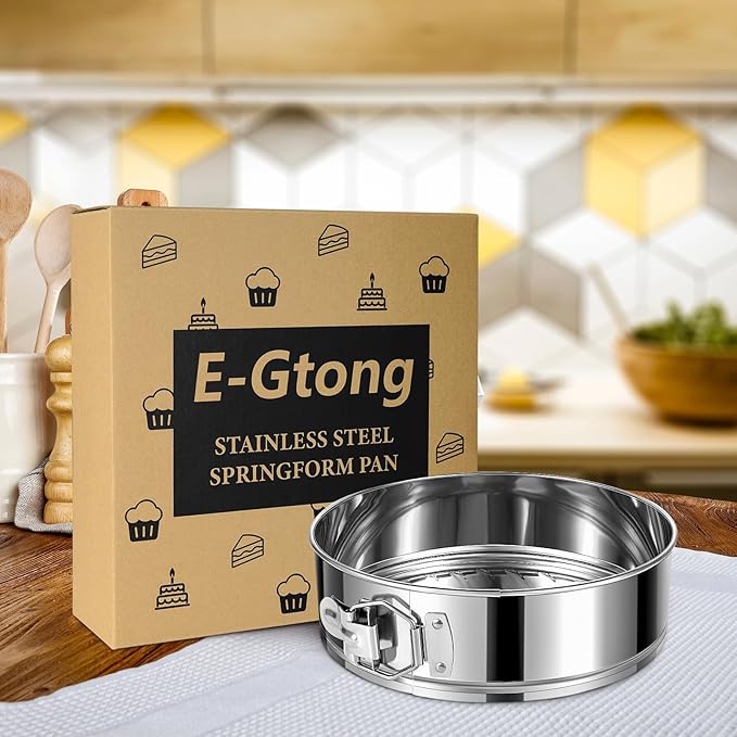 7 Inch Springform Cake Pan, Stainless Steel Springform Pans, Leakproof & Nonstick Cheesecake Pan with Removable Bottom, Round Spring Form Cake Pan For Baking