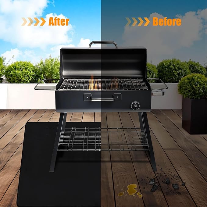 Extra Large Grill Mat 90x48 Inches – Fireproof, Waterproof & Oil-Proof Deck and Patio Protector for Outdoor BBQ