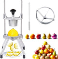 Commercial Lemon Cutter 4-Section with V-Shaped 420 Stainless Steel Blades，Easy Wedger Stainless Steel Blade Fruit Lime Slicer NSF Certified Easy-to-Use for Bar Restauran