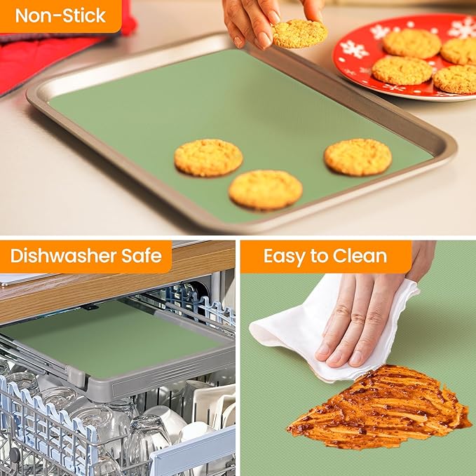 Silicone Baking Mat Roll - Best German Silicone - Heat Resistant Baking Macaron Bread Mat, Non-stick Pastry Mat, Reusable Dough Rolling Mat 12IN -6FT