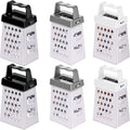 6 Pcs Mini Cheese Grater Professional Box Grater Stainless Steel Fine Coarse Handheld Slicer with 4 Sides Small Box Food Shredder Safe Zester