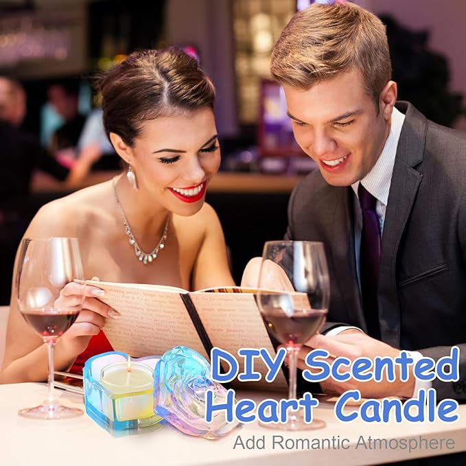 Heart Rose Jar Resin Mold with Lid ，Epoxy Resin Storage Box Casting Molds ，DIY Jewelry Container Silicone Mould (Heart)