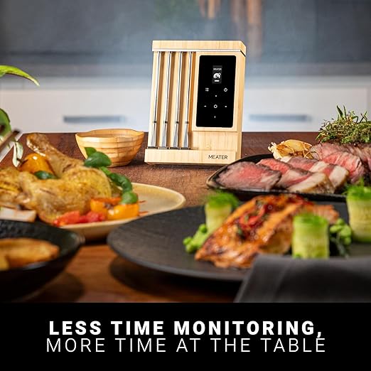 MEATER Pro XL: Wireless Smart Meat Thermometer | 4 Multi-Sensor Probes | Bluetooth & WiFi | 1000°F Heat Resistance | Certified Accuracy for BBQ, Oven, Grill, Smoker, Air Fryer, Deep Fryer, Sous Vide