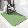 AMOAMI Coffee Mat - Hide Stain Rubber Backed Absorbent Dish Drying Mat for Kitchen Counter - Fits Under Coffee Maker or Machine