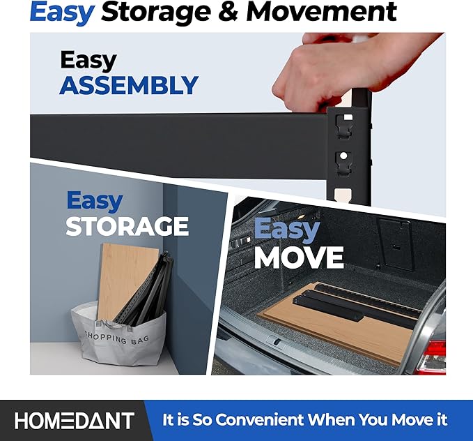 HOMEDANT 5 Tier Laminated Boltless Metal Shelving Unit Adjustable Garage Storage Utility Rack Heavy Duty Shelves Organization Multipurpose Shelf Warehouse Pantry Shed 35.9" W x 18.2" D x 71.3" H 3Pack