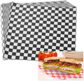 PATIKIL 8.7" x 8.7" Waxed Paper Sheets, 50Pcs Square Pattern Oil-absorbing Dry Food Wrapping Paper for Bakery Coffee Shop Home Baking Kitchen DIY, Black