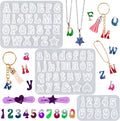 Actvty Mini Alphabet Resin Molds - 3Pcs Letter Molds for Epoxy Casting Small Number Alphabet Silicone Mold for DIY Earring Necklace Pendant Jewelry Resin Crafts Decor