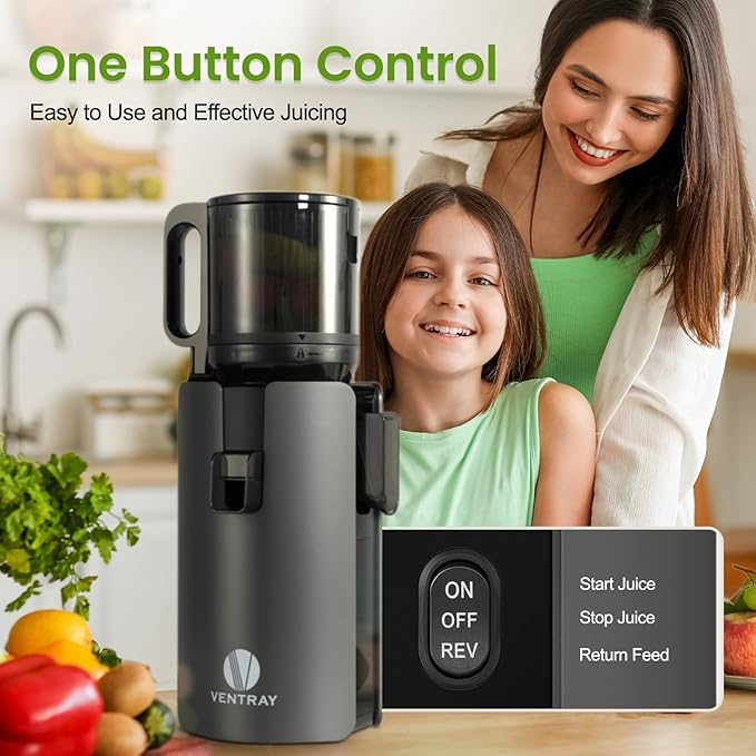 Cold Press Juicer, Juicer Machines with 4.7" Wide Feed Chute for Juice Extractor, Slow Masticating Juicer for Whole Vegetables & Fruits, High Juice Yield, Easy to Clean (Black)