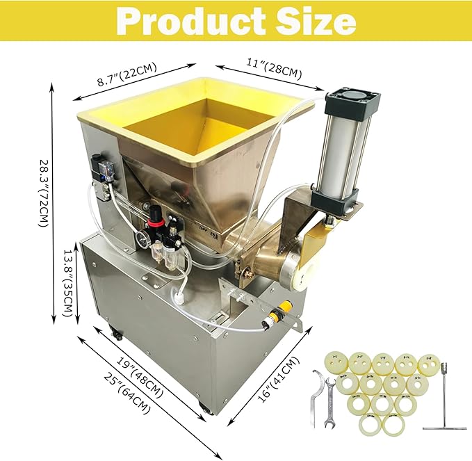 TECHTONGDA Commercial Dough Divider Electric Quantitative Dough Cutter 1-500g Pneumatic Dough Machine Pastry Dough Lump Spacer