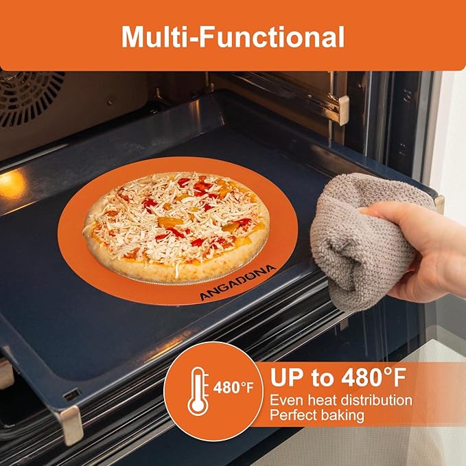 Silicone Baking Mat Sheets Set, Easy Clean &Non-Stick Food Grade Reusable Baking Mats, 2 Half Sheet Cookie mat+1 Quarter sheet+1 Round cake Mats for Oven, Macarons, Cookies, Pizza, Pastry
