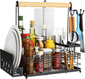 Grill Caddy, BBQ Caddy with Paper Towel Holder & Utensil Holder, Picnic Caddy Organizer for Outdoor Cooking, Tailgating, Camping | Must-Have for Patio, RV, Camper