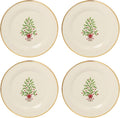 Lenox 897744 Holiday Tree Accent Plates, Service For 4, Christmas Dishes, Dinnerware Set,