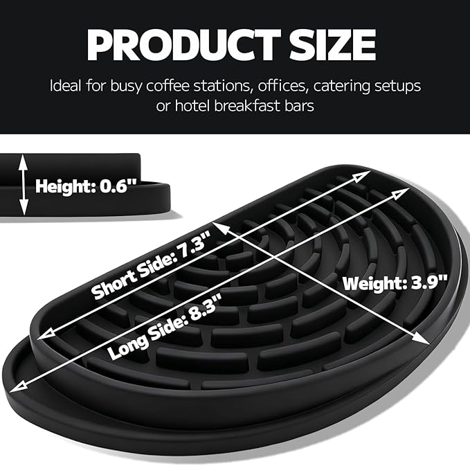 MIMORE Drip Tray - Silicone Coffee Drip Tray for Hamilton 45 Cup and Large Coffee Maker - Drink Dispenser Drip Pan Catcher