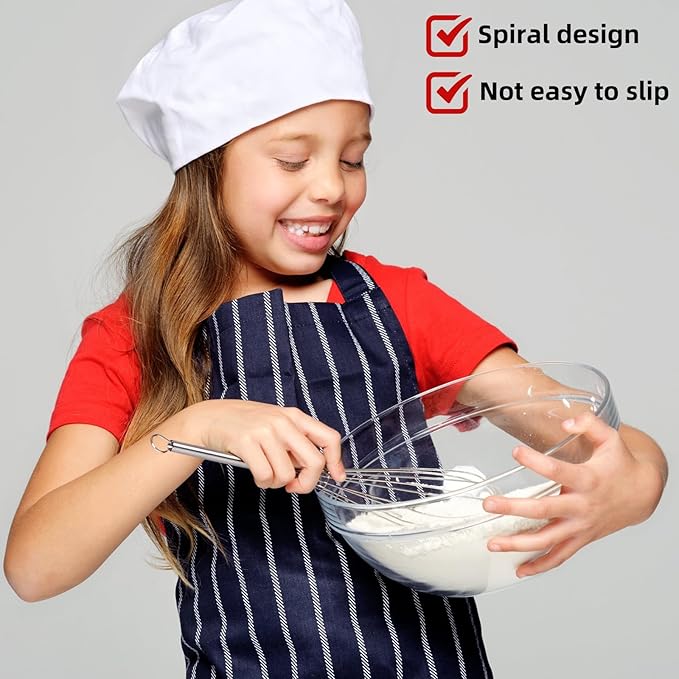 Baderke 30 Pcs 6 Inch Mini Whisk Bulk Small Whisks for Cooking 304 Stainless Steel Tiny Whisk for Baking, Whipping, Beating Eggs, Mixing Sauces, Blending Ingredients