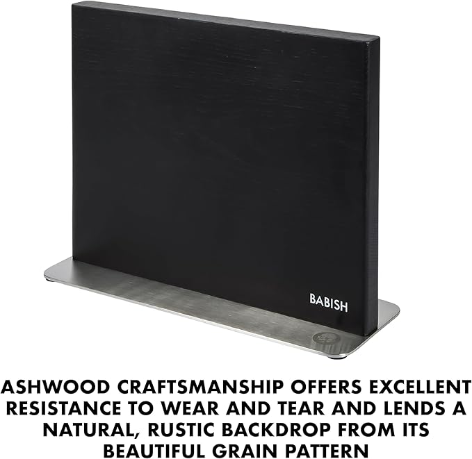 Babish 5 Piece 1.4116 German Steel Magnetic Forged Kitchen Knife Block Set
