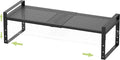 Expandable Stackable Aadjustable Shoe Rack Pantry Shelf for Kitchen Cabinets Counter Shelves Countertop Cupboard Storage Solution,Sturdy Heavy-Duty Metal Construction(1Pack/Black/Medium)