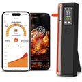 Wireless Bluetooth Smart Meat Thermometer: ±0.5°F Precision, 1 Probe with 6 Sensors - WiFi Thermometer NIST Certified Accuracy, LED Smart Base, Long-Range for BBQ, Oven, Smoker, Rotisserie