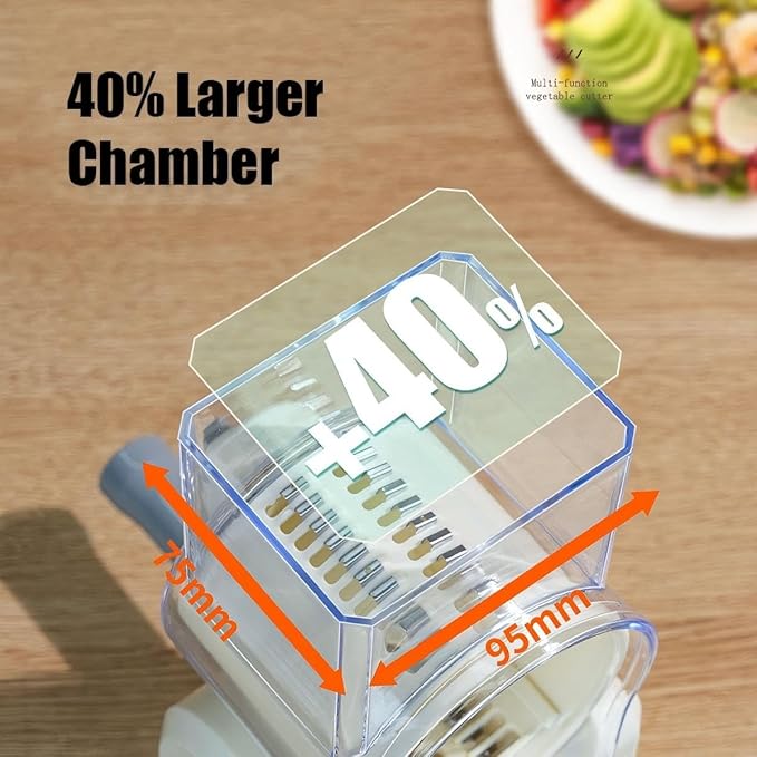 Rotary Cheese Grater with Hand Crank, Multi-Purpose Shredder Slicer with 3 Interchangeable Stainless Steel Blades for Shredding, Slicing, and Grating Cheese, Vegetables, and Fruit (Green)