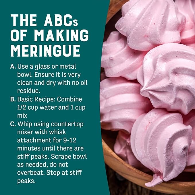 Judee's Gluten Free Complete Strawberry Meringue Powder Mix - Just Add Water - Bake Meringue Cookies & Royal Icing - Cookie Decorating & Frosting Mix - 11.4 Oz