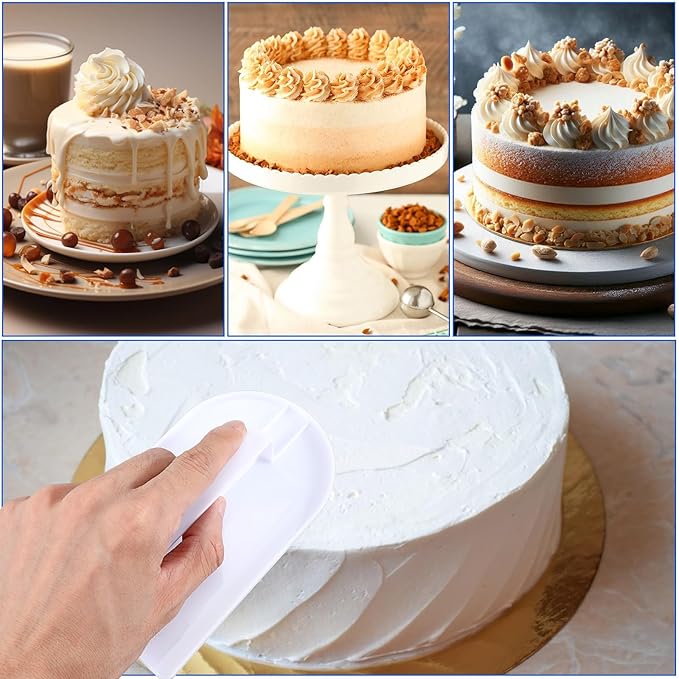 2 PCS Fondant Smoother, White Plastic Fondant Icing Smoother, Paddle Fondants Polisher Finisher Sugarcraft Cups for Cake Decoration Sugarcraft Paddles Sculpting, 14.5 x 8 cm/5.7" x 3.1"