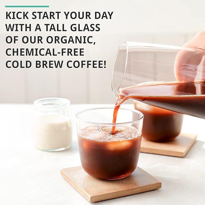 Cold Brew Organic Coarse Ground Flavored Coffee, Pumpkin Spice Flavor, Dark Roast, Colombian Supremo, Coarse Grind for Cold Brew Coffee & French Press,1 LB