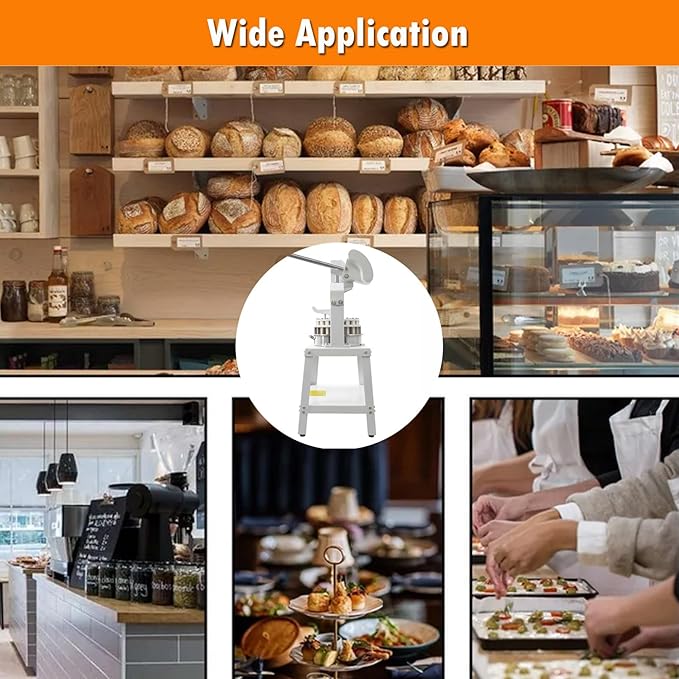 INTSUPERMAI Manual Dough Divider Cutter 3.81oz-20.3oz Cutting Machine Maker 10PCS Commercial Heavy Duty Bakery Equipment for Bread, Pizza, Brioche