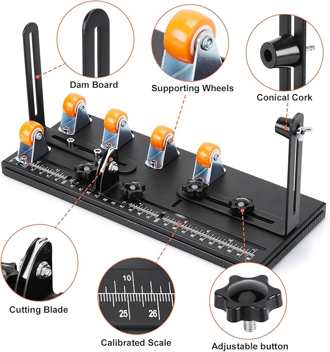 FIXM Glass Bottle Cutter, Upgraded Double Dam Boards Bottle Cutting Tool Kit, Complete Set of Bottle Cutter & Glass Cutter for Square and Round Bottle