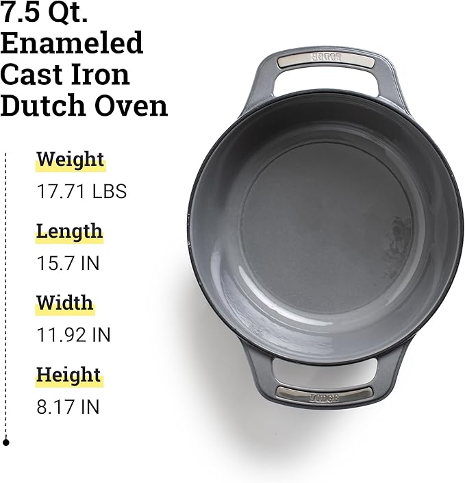 Lodge USA Enamel Dutch Oven 7.5 qt., Moonstruck
