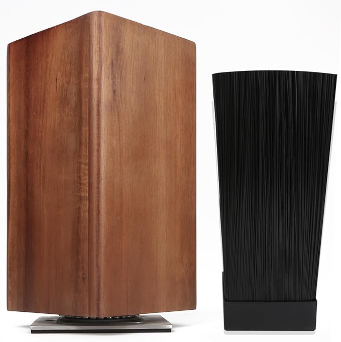 Magnetic Knife Block, Rotatable Knife Holder, Wooden Brown, Modern Style, Acacia Material