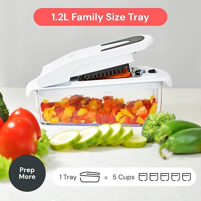 Fullstar The Original Pro Chopper - Vegetable Chopper and Spiralizer, Food Chopper with Container, Fruit Slicer, Kitchen Gadgets & Accessories, Home Essentials (8 in 1, Black)