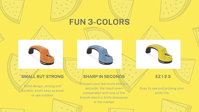 Heavy Duty Tungsten Manual Knife Sharpener, Knife Sharpeners for Kitchen Knives (Lime)