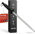 Kimura Professional Diamond Honing Rod, 10 Inch, Silver, Extra Fine Grit, Magnetized, Ergonomic Handle, Versatile Knife Sharpener, Japanese Gift Box