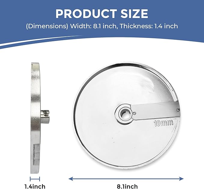 TK Universal Disc Replacement for Half and Round Hopper - Vegetable Chopper - Slicer 10mm for Slicing