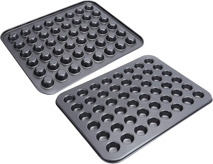 YUYTE 48-Cup Nonstick Muffin Baking Pan, HighQuality Carbon Steel Mini Cupcake Pan, YUYTE2hf5oqikn0