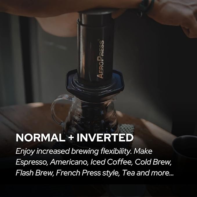 Filter for use in AeroPress Go/AeroPress Coffee Makers (Superfine) - Premium Replacement Disc - Reusable Metal, Titanium Coated Stainless Steel. Upgrade Your Mesh or Filter Papers