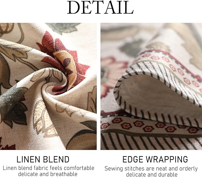 ISAENNE Designer Provence Floral Square Tablecloth,Linen Colorful Washable Indoor Table Cloth,Durable Home Decor Tablecloths for Dining Thanksgiving Kitchen Christmas,67"*67"-Ratina