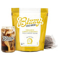 Bizzy Organic Cold Brew Coffee | Light & Bright Blend | Coarse Ground Coffee | Light Roast | Micro Sifted | Specialty Grade | 100% Arabica | Brew Bags | 4 Count | Makes 14 Cups