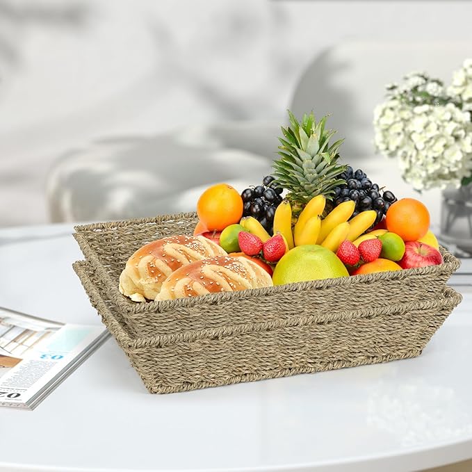 Wicker Seagrass Basket 2 Pack